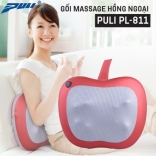 Gối massage lưng, cổ hồng ngoại 8 bi Puli PL-811 - Apple